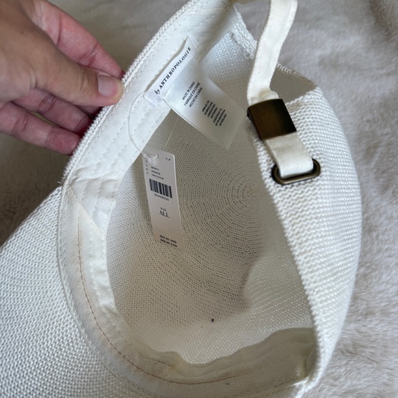 NWT Anthropologie Ivory Woven Hat - Picture 3 of 6